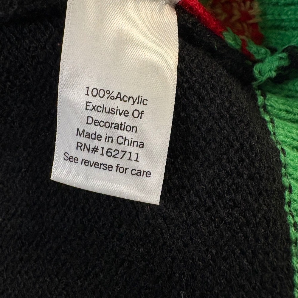 Celebrate Together Men's XL Ugly Christmas Sweater Cat Drinking Pocket 3D NWT - Picture 6 of 13